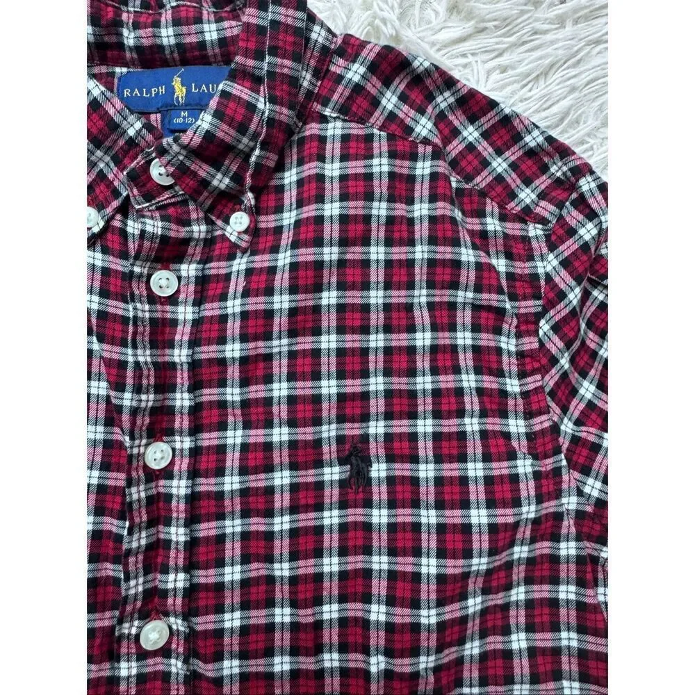 3 piece boys button down dress shirts & vest bundle size 10-12 by Ralph Lauren
